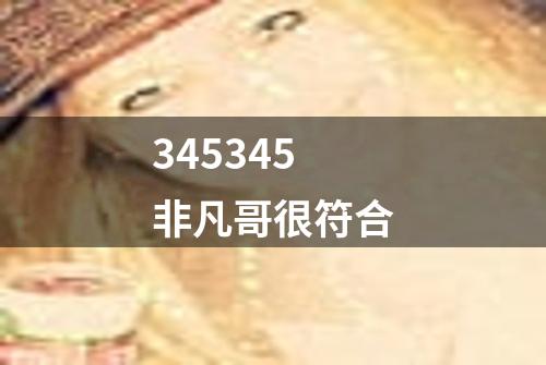 345345非凡哥很符合